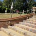Curved Stainless Steel Handrail on Posts — Beaconsfield, Buckinghamshire
